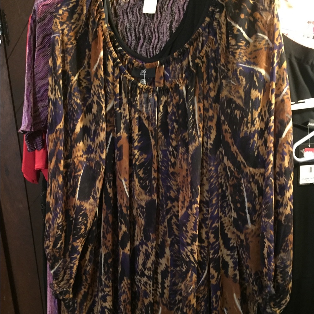 Leopard like mid length dress